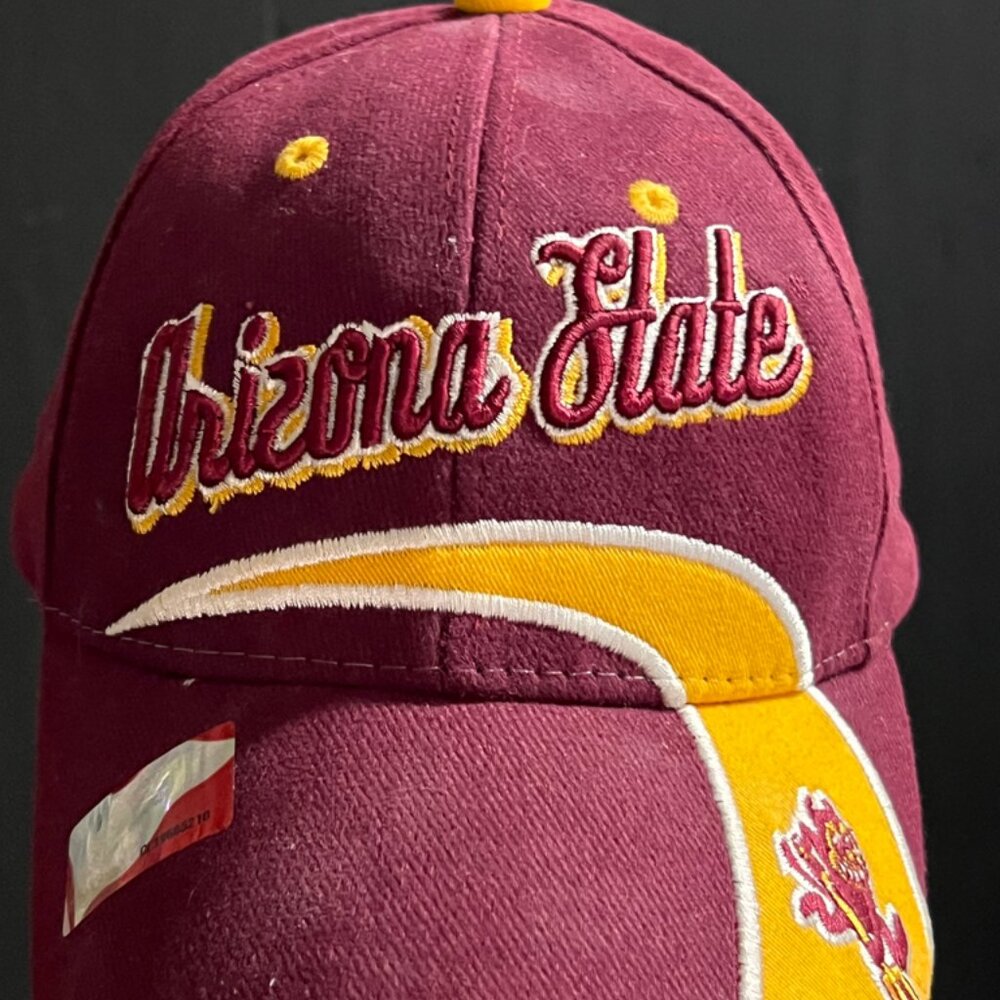 ASU Arizon State Red Devils NCAA Youth Maroon Gold Adjustable‎ Hat (GS2)